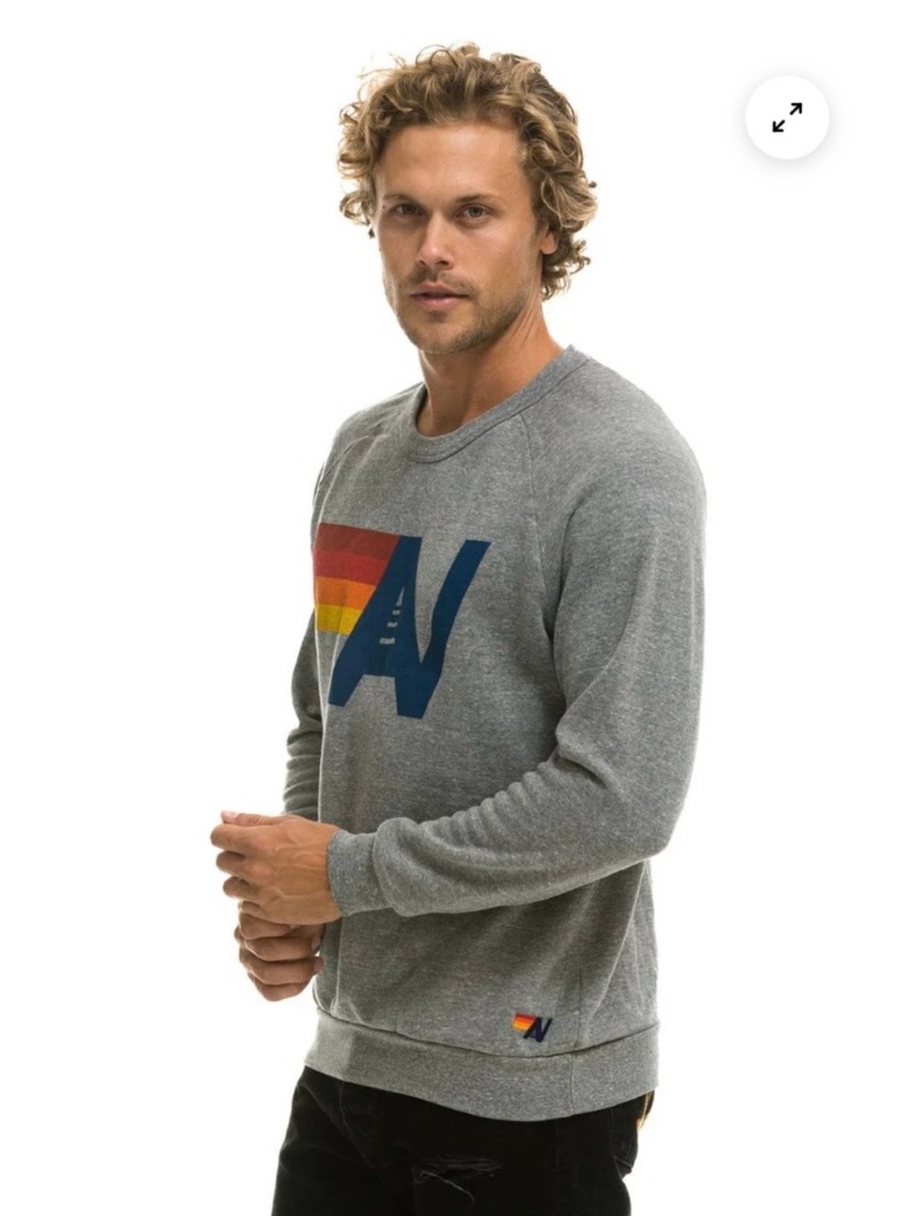 Aviator Nation NWT Logo Sweatshirt Heather Grey XS - Picture 3 of 11